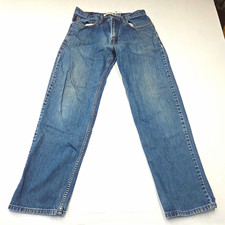 Levi's Mens 500 Series 550 Relaxed Straight Medium Wash Blue Denim Jeans Logo picture