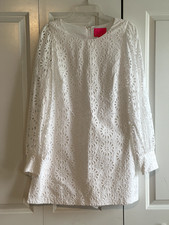 Lilly Pullitzer White Eyelet Longsleeve Romper Sz 10 picture