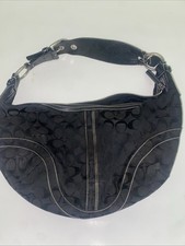 rare coach 10075 hobo black signature picture