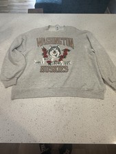 JERZEES Washington Huskies Rose Bowl 1992 Gray Crewneck Sweatshirt XXL picture