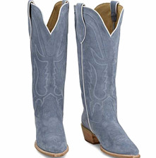 Tony Lama Liz Cornflower Suede Women’s Western Boots 9.5B DR4261 picture