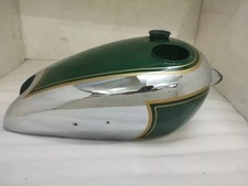 BSA B31 GREEN PAINTED & CHROMED STEEL PETROL FUEL GAS TANK | Fit For picture