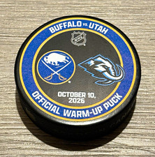 Buffalo Sabres vs Utah Mammoth 10/10/26 NHL Official Warm-Up Puck picture