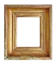 Antique Gold Wooden Picture Frame, 19th Century, Biedermeier, Portrait picture