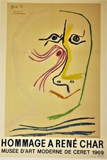 PICASSO Rare Original 1969 Litho Rene Char 1969 # Ltd Edition 109/200 Mourlot picture
