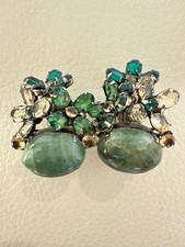 NEW GORGEOUS SIGNED IRADJ MOINI AVENTURINE CITRINE CLIP EARRINGS picture