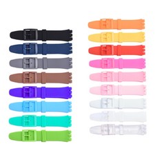 For Swatch Silicone Watch Band Strap Accessories 12 16 17 19 20mm Multicolour picture