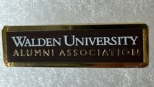 Walden University Alumni Association Hat Lapel Pin Double Pin back. P picture