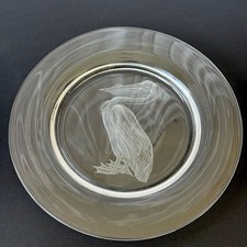 Vintage Rare Steuben Audubon White Pelican Plate 10