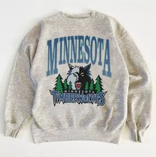 Vintage 90s MLB Minnesota Timberwolves Basketball Sweatshirt AN62718 picture