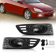 For 2003-2005 Honda Accord 2DR Coupe LED Fog Lights Front Bumper Lamps picture