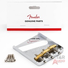 Genuine Fender American/Mexican Vintage Telecaster 3-Saddle Tele Bridge - Chrome picture