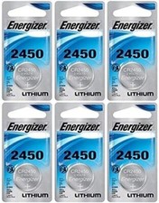 Six (6) Pcs Genuine Energizer CR2450 3V Lithium Coin Cell Battery EXP2034* picture