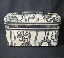 Vintage Samsonite  Fashionaire Marimekko Train Case black and white flowers picture
