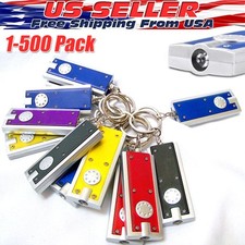 1~500x Mini Keychain Flashlight LED Light Bulk Small Flashlight for Outdoor Lot picture