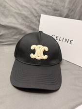 CELINE Paris Black Triomphe Adjustable Baseball Cap Size Medium Women's picture
