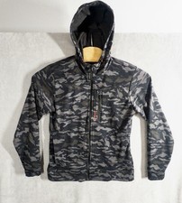 Simms Fishing CX Hoodie Hoodie Mens Medium Gray Camo Fleece Lined Gorpcore picture