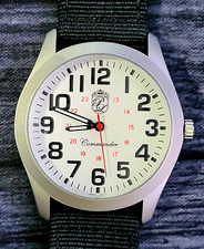 Authentic Pierre Lucerne Commander Railroad Style White Dial Watch picture