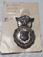 U.S. Department  Air Force Security Police Badge Eagle Shield Militaria Real picture