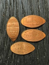 VINTAGE Boston Faneuil Hall Marketplace Elongated COPPER Penny Set Early 2000's picture