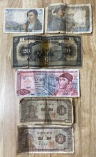6 Note Lot World Paper Money Currency France, Mexico, Korea - Neat Group picture
