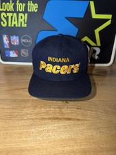 Vintage 90s Starter Indiana Pacers Wool SnapBack Cap picture