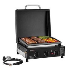 Royal Gourmet Portable 3-Burner Propane Griddle with Hood for Outdoor Cooking picture