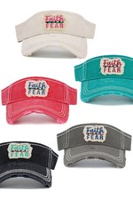 KBETHOS Women Classic Faith Over Fear Vintage Distressed Baseball Visor Cap Hat picture
