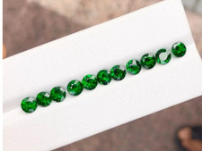 5mm 100% natural top quality vivid tsavorite garnet round 2 pieces matching pair picture