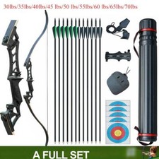 30-70lb Takedown Recurve Bow and Arrows Set Adult Practice Right Hand Archery picture