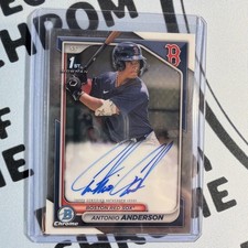 2024 Bowman Chrome Prospect Autographs Antonio Anderson Auto Red Sox Qty Avail picture