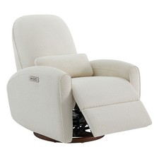 CHITA Nursery Rocking Chairs Power Recliner w/ Pillow Lumbar Support & Wood Base picture