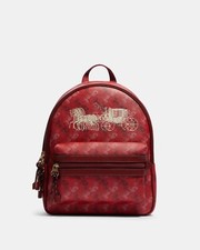 Coach Vale Medium Charlie Backpack With Horse And Carriage Print F82358 picture