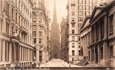 RPPC New York City Wall Street Manhattan THADDEUS WILKERSON Photo Postcard H58 picture