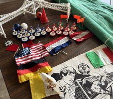 Vintage  Subbuteo Table Soccer Job Lot LW Team C117 Cloth Flags Accessories Rare picture