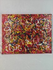 Original Abstract Canvas Painting 'Mirror Reflections' 2026 16x20in picture