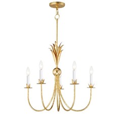 Maxim 2885GL Paloma 5 Light Chandelier-Gold Leaf picture