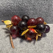 VTG Lucite Grapes On Vine Red/Amber 1-1/2