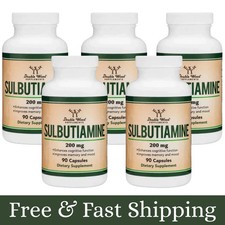 Sulbutiamine, 90 x 200mg Capsules - Memory, Mood, Cognitive Nootropic -5 Packs picture