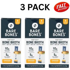 3 Pack Bare Bones Chicken Bone Broth Sticks 8 Pack Instant Broth Mix picture
