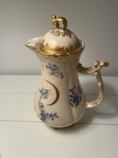 VTG Rare 2/92 Jean Pouyat Limoges Hand Painted Signed MGW Chocolate Pot w/Lid-  picture