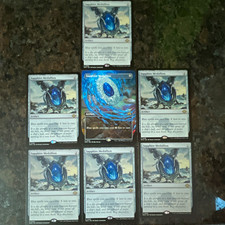 Sapphire Medallion x7 lot, 1x Borderless, 6x Regular, Modern Horizons 3 MTG picture