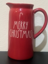 Rae Dunn Red Merry Christmas Beverage Pitcher picture