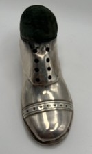 Rare Antique 1913 English Sterling Silver Shoe Pin Cushion S. Blanckensee & Son picture