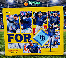 ALC Tampa Bay Rays vs Cleveland souvenir rally towel Tropicana Field yellow blue picture