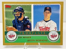 2003 Topps Gold #680 Joe Mauer Justin Morneau Prospects /2003 Twins HOF picture
