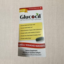 New Bottles Glucocil/Total Blood Sugar Optimizer Easy Swallow Softgel Shipping picture