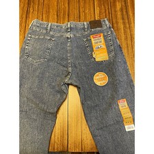 Wrangler Mens Relaxed Fit Straight Blue Stretch Denim Jeans 38x32 A173 picture