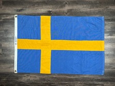 Vintage Sweden Flag 2x3 Ft AJAX Paramount San Francisco 100% Cotton Sewn Swedish picture