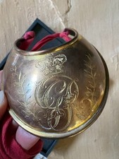 Antique 1800s British Georgian KIng George III Napoleanic Era Gilt Brass Gorget picture